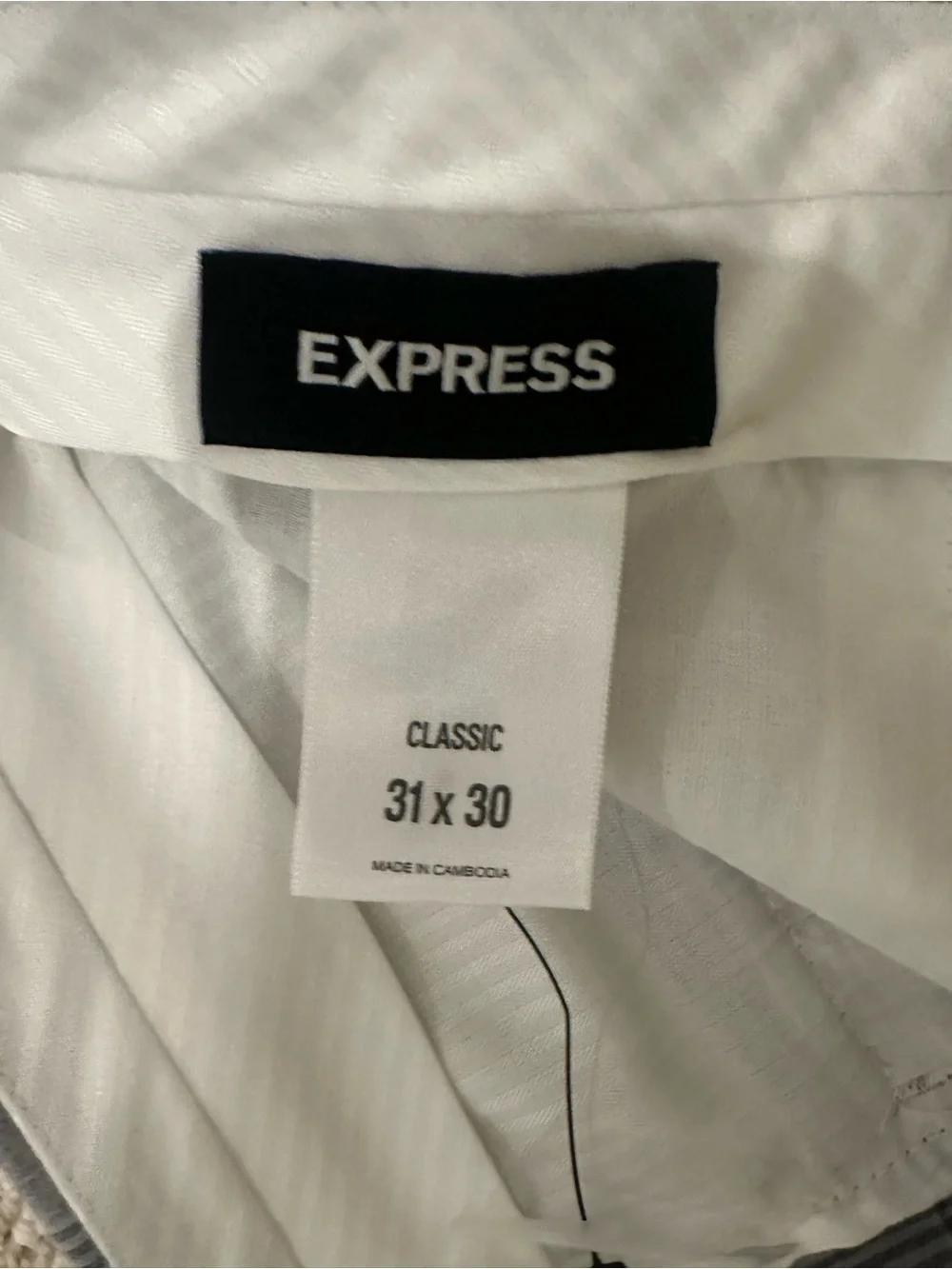Express Gray Plaid Dress Pants